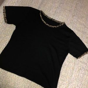 Vintage black/cheetah tee